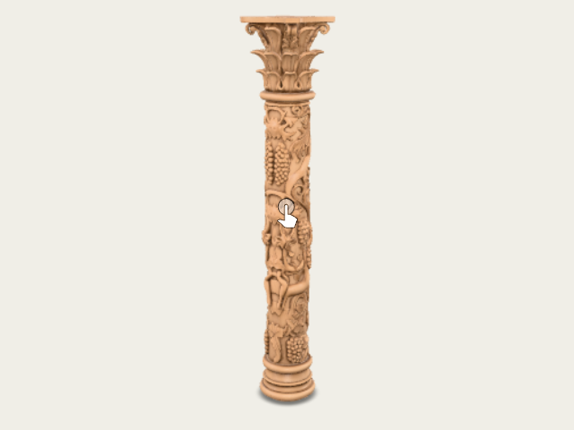 Grapevine Carved Column model preview