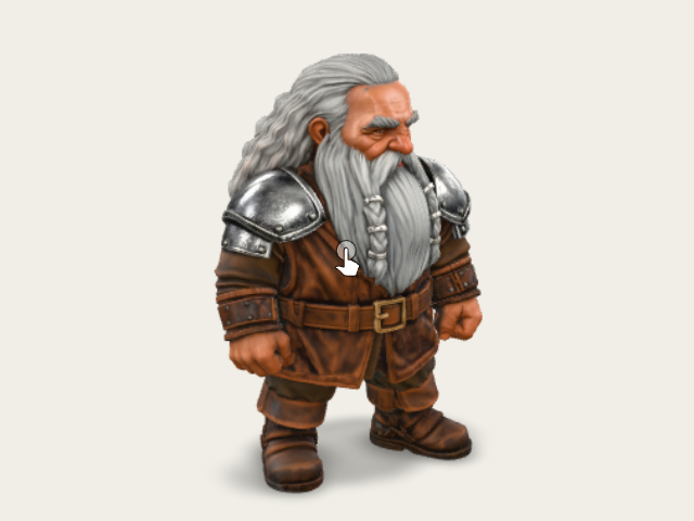 Grimbeard The Dwarven Guardian model preview