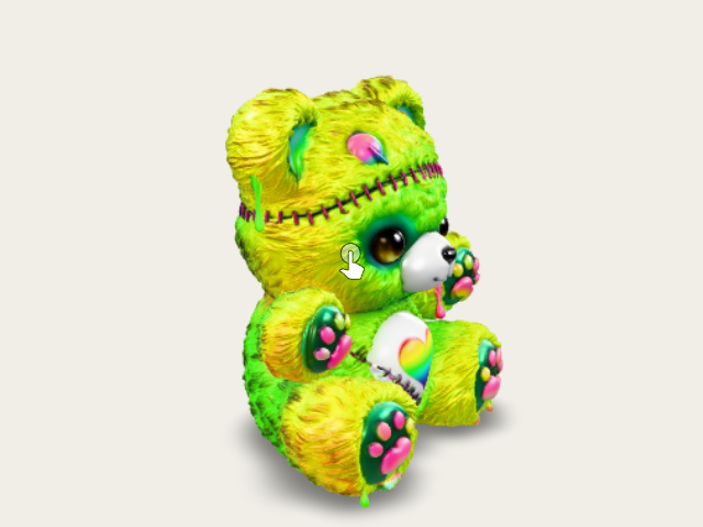Neon Drip Bear model preview