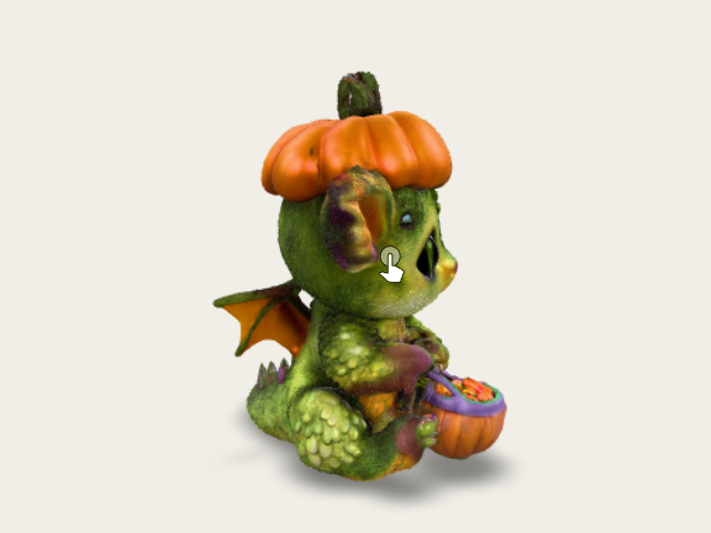Pumpkin Dragon Hatchling Halloween2025 model preview