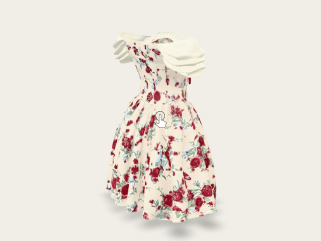 Rosy Floral Tea Dress preview