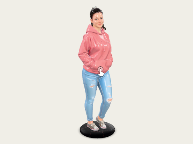 Rosy Hoodie Streetwear model preview