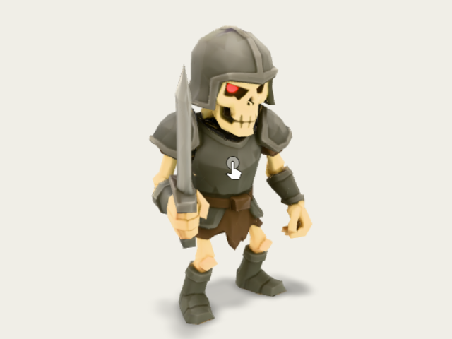 Skeleton Warrior With Armor (3) model preview