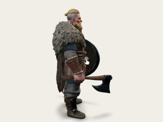 Viking Warrior With Raven Shield preview