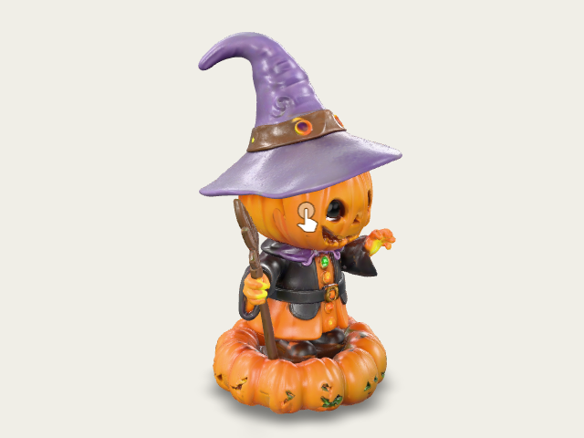 Halloween2025 A Cute Little Pumpkin Wizard Figurin model preview