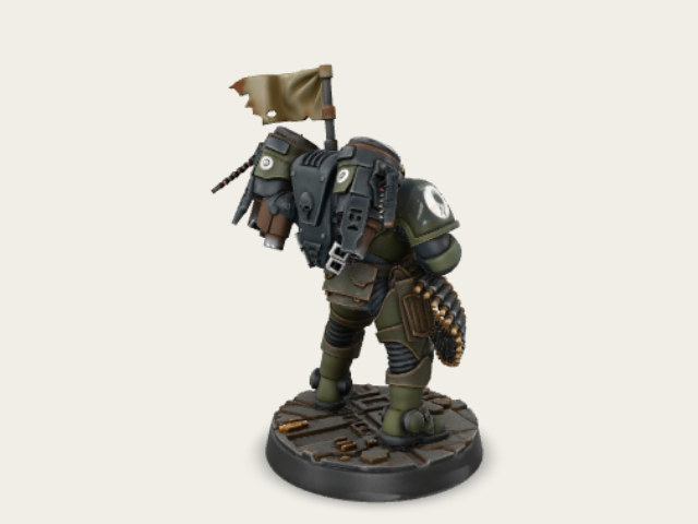 Image Of A Model Miniature Space Marine With Large model preview