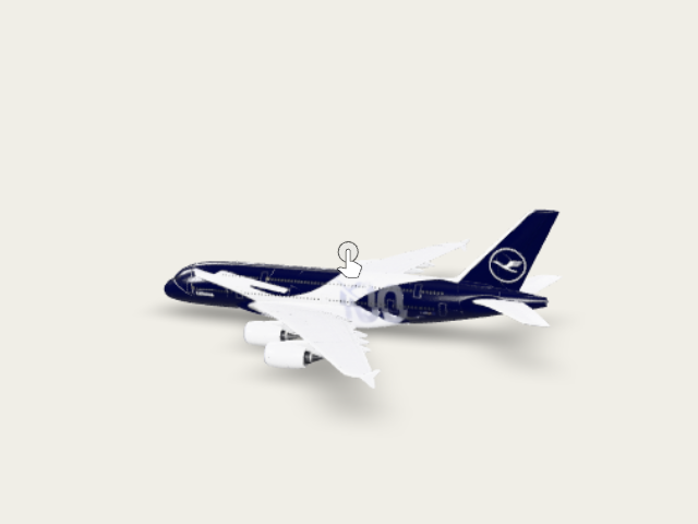 Lufthansa A380 100 Years Livery model preview