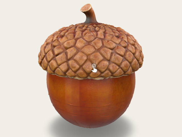 A Classic Acorn Plump And Ovalshaped Encased In A model preview