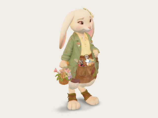 A Gentle Anthropomorphic Rabbit Character Fantasy model preview