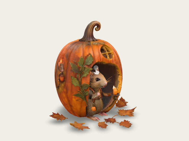 Autumn Lantern Mouse Halloween2025 model preview