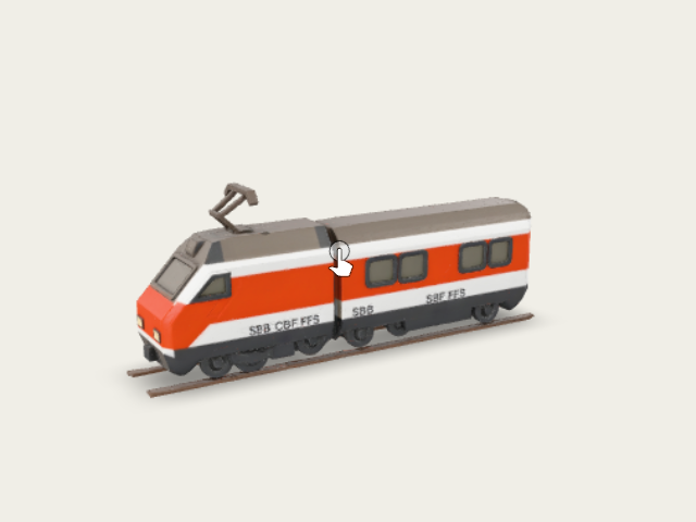 Sbb Train Front model preview