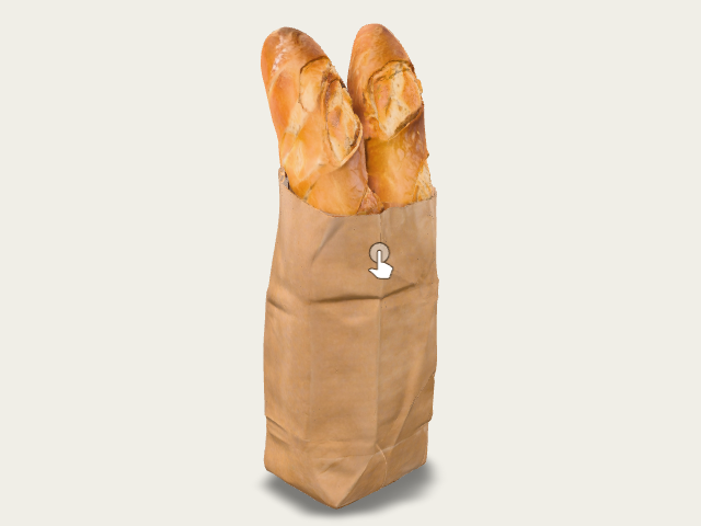Baguettes In A Paper Bag model preview