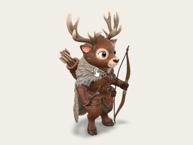 Bucky Swiftarrow Deer Ranger Cute Chibi model preview