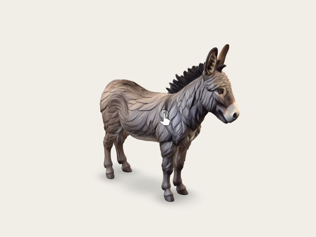 Carved Donkey model preview