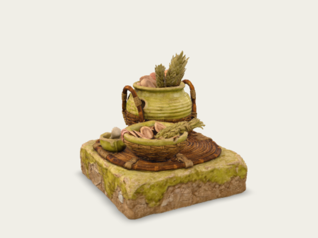 Earthy Still Life With Pottery And Basketry model preview